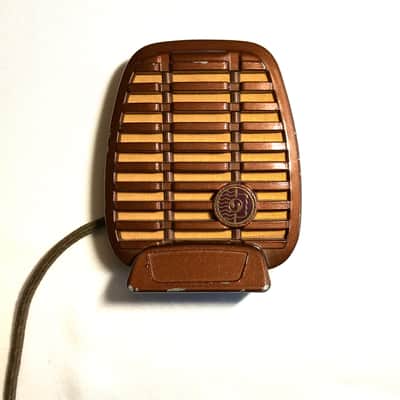 November 1950 Shure CX-80 Brown Finish Vintage HiZ Crystal Microphone- Strong Shure 99B129 Crystal- Harmonica Mic image 3