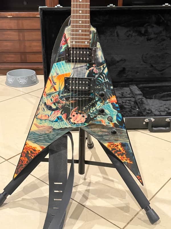 Dean VMNT Dave Mustaine "Rust in Peace" Signature Flying V – Excellent Condition – w/ Dean Hardshell Case image 1