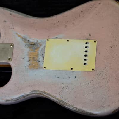 Fender American Stratocaster Heavy Relic Shell Pink Eric Johnson Pups Maple Neck image 10