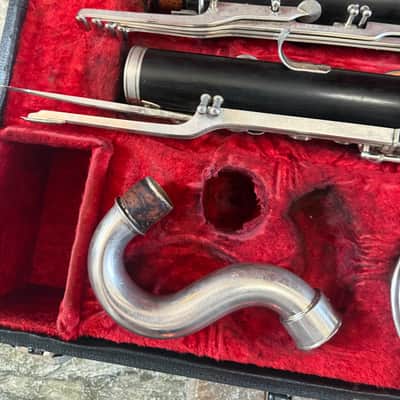 Noblet Paris wood Bass Clarinet with case. Made in France image 6