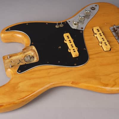 Fender Jazz Bass Body - 1976 - Neck Plate - Hardware - Natural image 10
