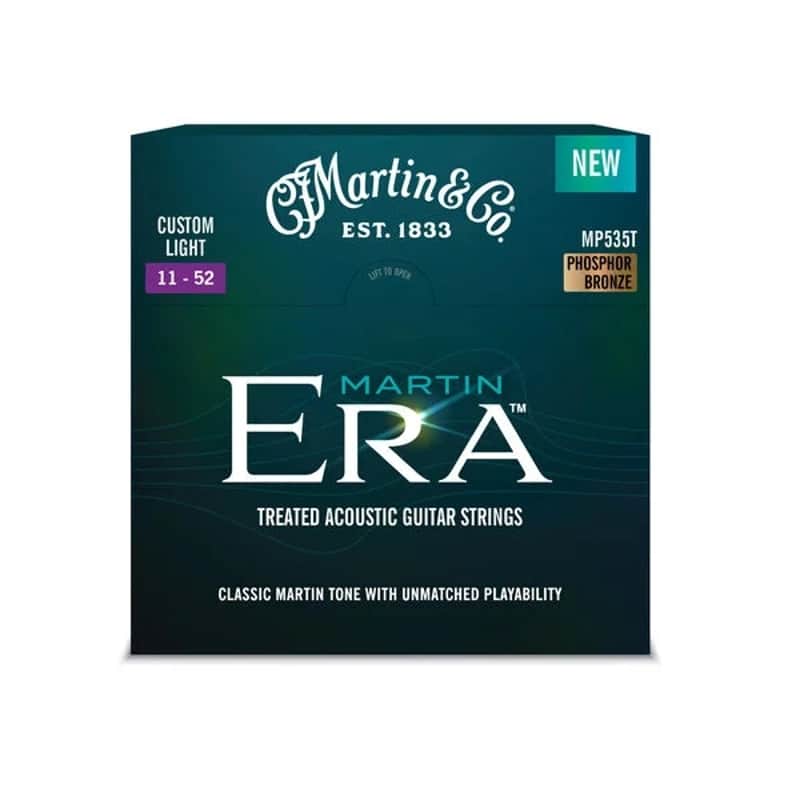 Martin Era™ Treated Acoustic Guitar Strings Phosphor Bronze 11-52 Custom Light image 1