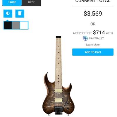 Custom USA 7 string Headless Kiesel Vader with Hipshot/Kiesel Tremolo System (2017) image 16