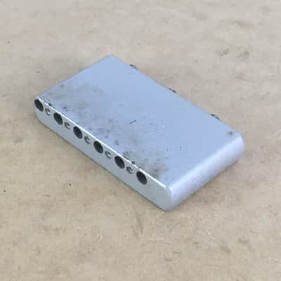 Vintage 1980s Fender Japan Lefty MIJ Tremolo Strat Block 56.5mm Spacing Stratocaster Bridge Steel image 7