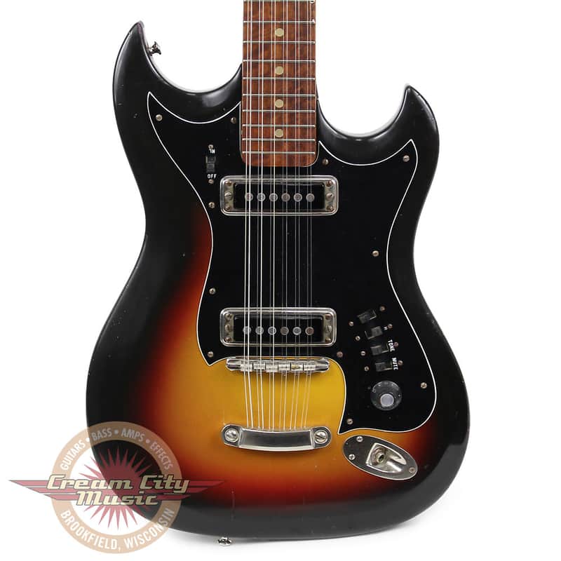 Vintage Hagstrom F-12S 12-String Electric Guitar in Sunburst image 1