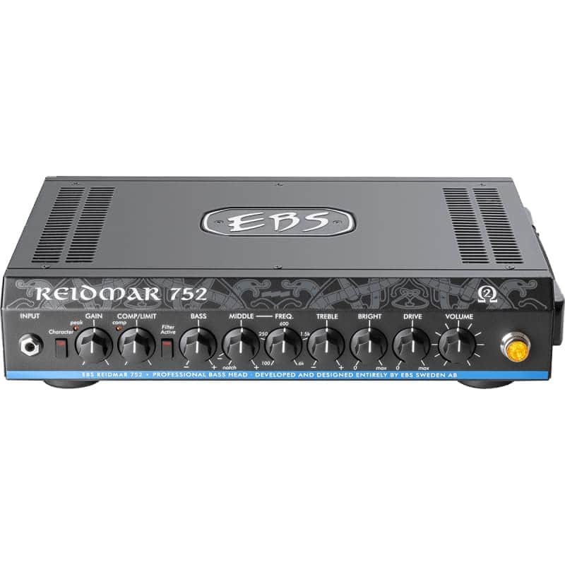 EBS Reidmar 752 Lightweight Bass Amplifier Head - 750W Class D, 2-Ohm Stable, Analog Preamp with 4-Band EQ, Drive Control, Built-in Compressor, Footswitch Ready, XLR DI Out image 1