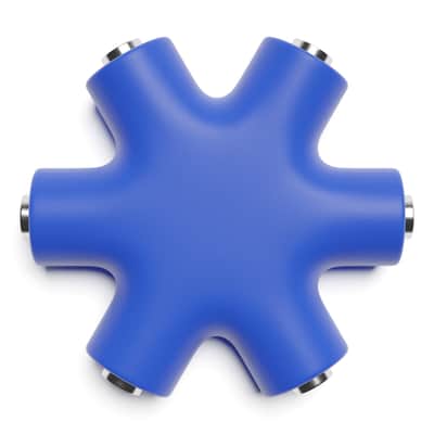ExcelValley [Dark Blue] Mono Patch Cable Splitter Hub 6 Port 5 Way TS 3.5mm 1/8" Modular Synth Eurorack image 4