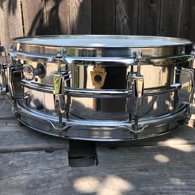 Ludwig No. 400 Supraphonic 5x14" 10-Lug Aluminum Snare Drum with Keystone Badge 1963 - 1969 - Chrome-Plated image 4