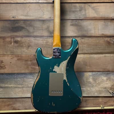 2020 Fender Custom Shop LTD '59 Strat Heavy Relic Aged Sherwood Green w/case image 14
