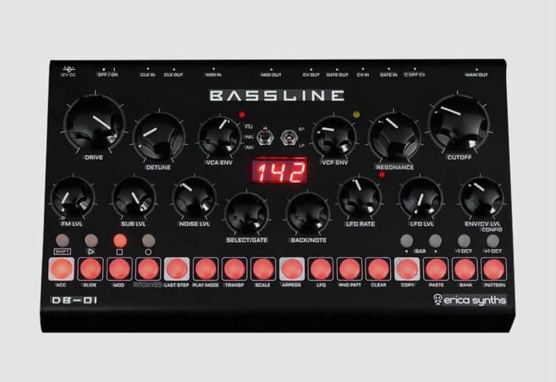 Erica Synths Bassline DB-01 Desktop Analog Synthesizer