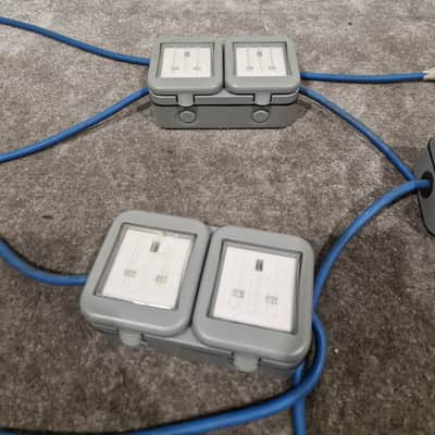 Blue CEE Industrial Plug to 5× Dual UK Socket Distribution Lead - Rugged Industrial Design - Good image 7