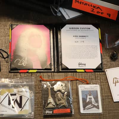 Unplayed! 2022 Gibson Custom Shop Artist Kirk Hammett 1979 Flying V Electric Guitar Murphy Aged Ebony + COA OHSC image 11