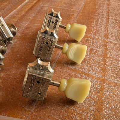 2001 Gibson Deluxe Tulip Vintage Style Tuning Pegs Set 3+3 CLEAN image 4