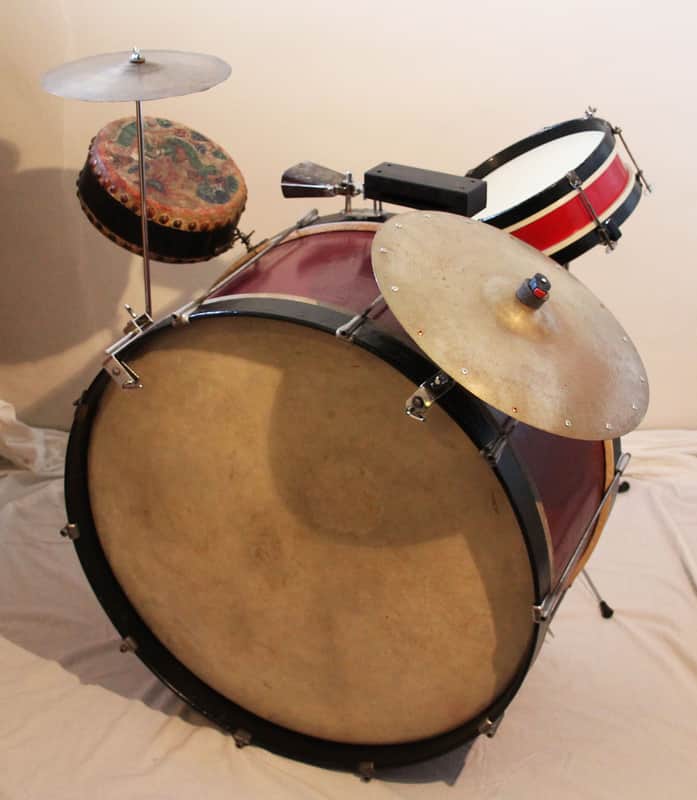 Vintage Antique Original 1920/1930 Drum Kit Trap Set image 1