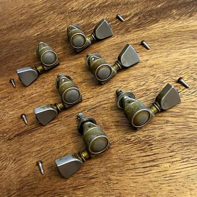 Vintage Grover Rotomatic 102 Series tuners - '74 complete & fully functional 3x3 chrome set image 2