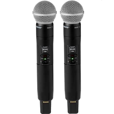 SHURE SLXD24D+/58-G57 Dual Handheld Rackmount Digital Wireless Mic System image 2