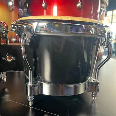 L.P. Latin Percussion Black Fiberglass Bongos w/Deluxe Case image 4
