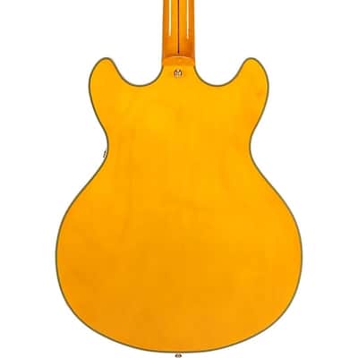 D'Angelico Excel DC Double-Cutaway Semi-Hollow Electric Guitar, Amber image 9