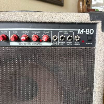Fender M-80 2-Channel 80-Watt 1x12" Solid State Guitar Combo 1989 - 1994 - Grey Carpet USA image 8