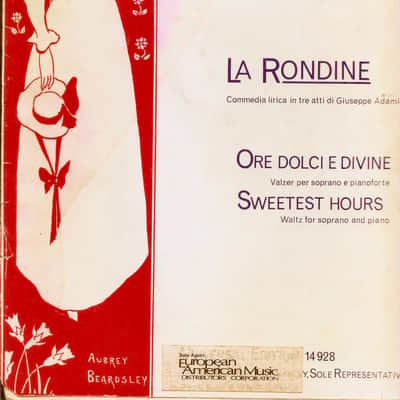 Giacomo Puccini-La Rondine- La Canzone Di Doretta-Ore Dolci E Divine- The Swallow Song of Doretta Sweetest Hours-Waltz for Soprano and Piano image 4