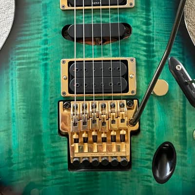 1996 Ibanez S540FM Transparent Turquoise S Series Guitar MIJ