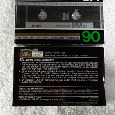 1984 TDK SA-90 Gold / Silver Type II CRO2 High Position Box of 10 Cassette Tapes 90 Mins New Sealed NOS Made in Japan! image 5