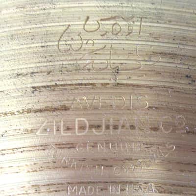 14" Zildjian A Hihat Cymbal - Vintage 1960s image 6