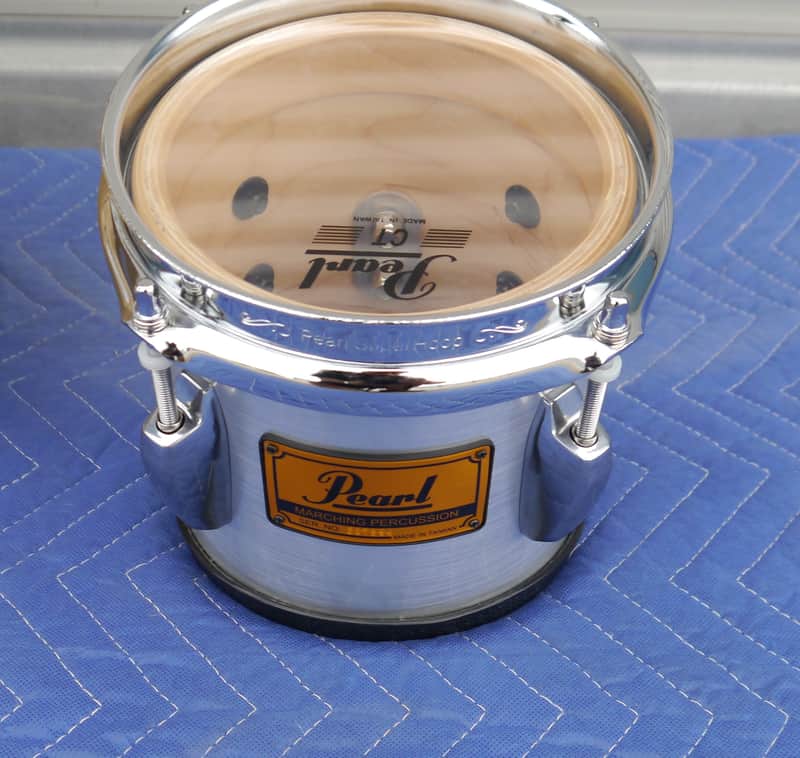 Pearl 6" Spock Gock Marching Tenor Tom Brushed Silver w/ Mounting Screws image 1