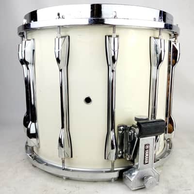 *Yamaha 12x14" 814U Tour Custom Marching Snare Drum White Japan Die-Cast Rim 80s image 5