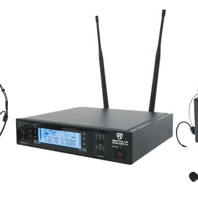 Rockville RWM-DSP-L2 Dual Lapel+Headset UHF 200Ch Microphone System DSP Control image 7