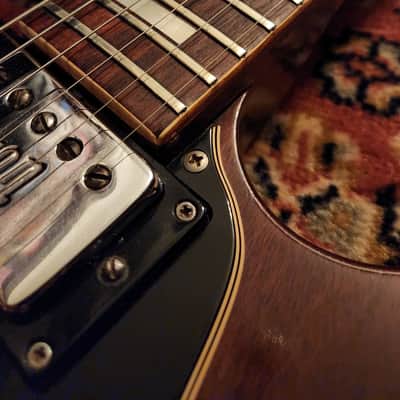 1972 Gibson SG Deluxe Cherry w/ 70s Gibson SG Case | Gibson Embossed T-Top Humbuckers, Factory Gibson Bigsby B5 image 4
