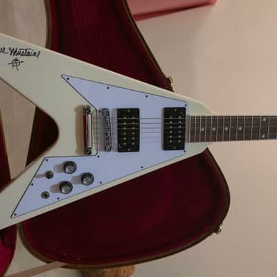 Gibson 70s Flying V Classic White Dave Mustaine Owned & Signed MEGADETH Stage Played Guitar image 10