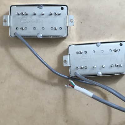 2 Vintage Pro-Bucker Epiphone USA Gibson Les Paul Humbucker Pickups Neck Bridge! image 6