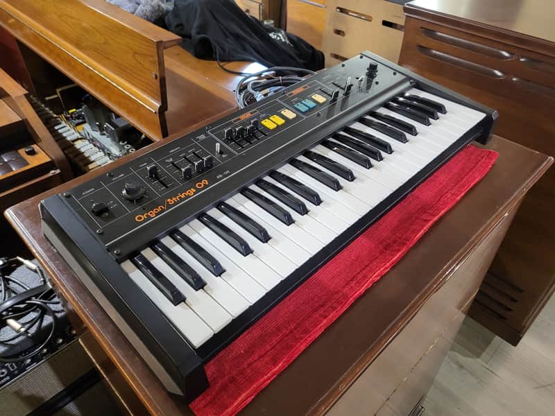 Roland RS-09 MKII 44-Key Organ / String Synthesizer 1980s - Black with Colored Buttons image 1