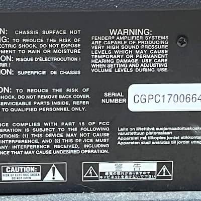 Fender GT40 - Black W/ Foot Switch / Serial Number (Amp): CGPC17006640 / Serial Number (Footswitch): CGPF17001285 image 2