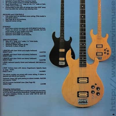 Vintage Carvin LB-50 Bass - Left Handed image 10