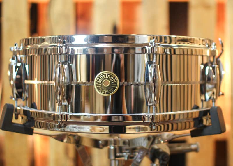 Gretsch 5x14 USA Custom Chrome over Brass Snare Drum - G4160 image 1