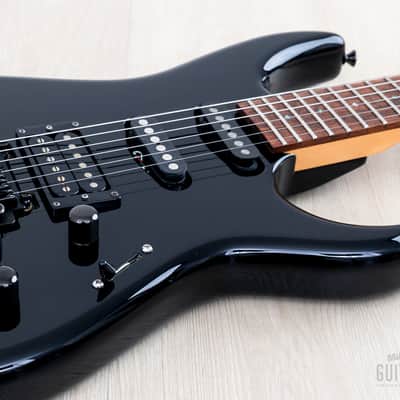 1980s ESP Custom Shop Mirage SSH Superstrat Black w/ Case image 6