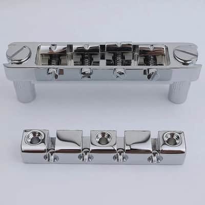 4 String Stainless Steel Bass Tune O Matic Bridge and Tailpiece image 2