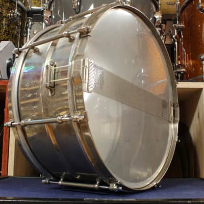 1930s Slingerland 6.5x14 Nickel Over Brass Artist Model Snare Drum image 5