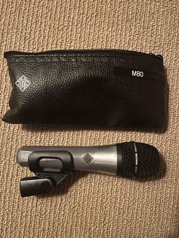 Telefunken M80 Dynamic Microphone Custom Raw Silver Finish w/ OG Pouch and Clip