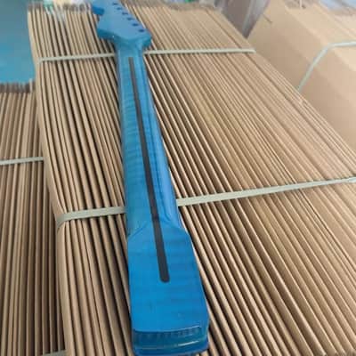 Blue Flamed Maple Guitar Neck, 22-Frets image 3