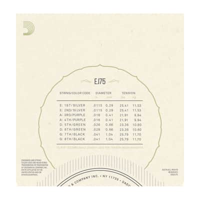 D'Addario EJ75 Mandolin Strings, Phosphor Bronze, Medium/Heavy, 11.5-41 image 2