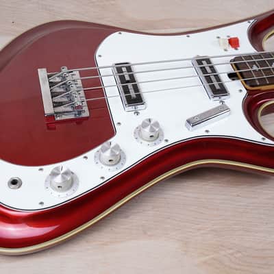 Teisco SPB-200 Spectrum Bass MIJ 2000 Metallic Red Short Scale 30' Japan w/ Bag image 3