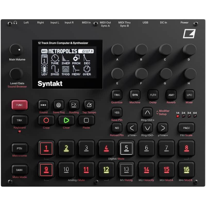 Elektron Syntakt 12 Track Drum Computer and Synthesizer image 1