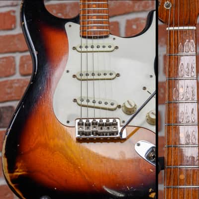Fender Custom Shop Limited Edition NAMM D-MAG Stratocaster 3-Color Sunburst Relic 2017 w/OHSC image 12