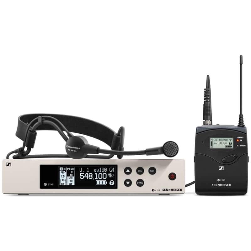 Sennheiser EW 100 G4-ME3 Wireless Cardioid Headset Microphone System (A1-Band: 470-516 MHz) image 1