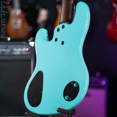 Dingwall Super J 5-String Buckeye Burl Purple to Turquoise Reverseburst image 12