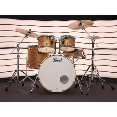 Pearl DMPA925SPC876 Decade Maple Artisan 5-Piece Drum Shell Pack With 22" Bass Drum, Satin Caramel Veil image 4