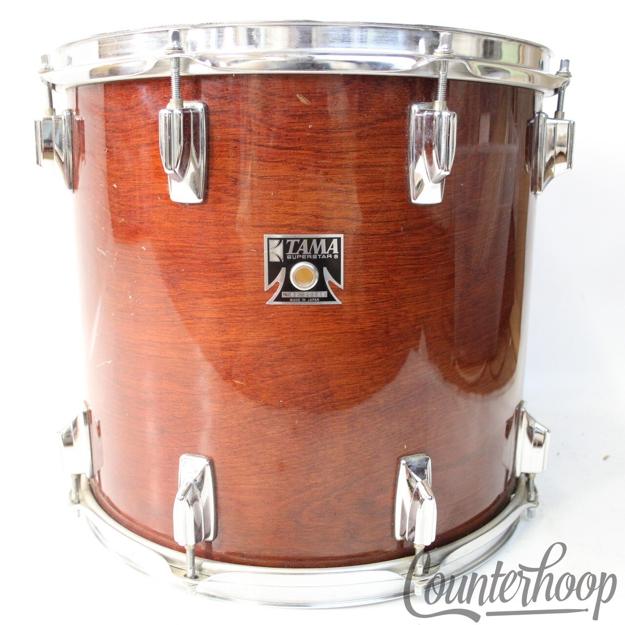Tama 14x13"Superstar"Super Mahogany"Rack Tom Drum Made In Japan Vintage 80s Star — main photograph